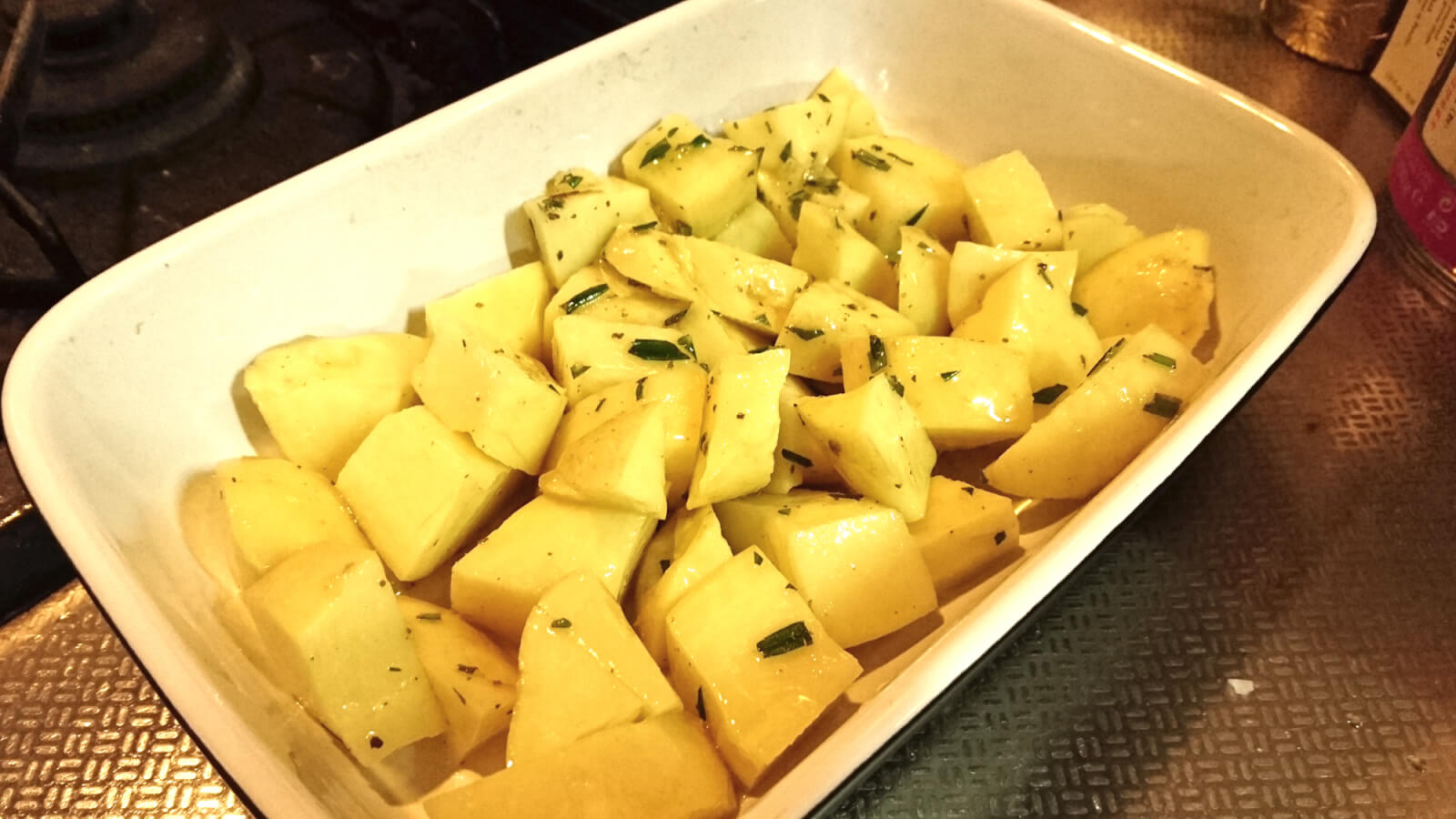 お魚グリルでローストポテト